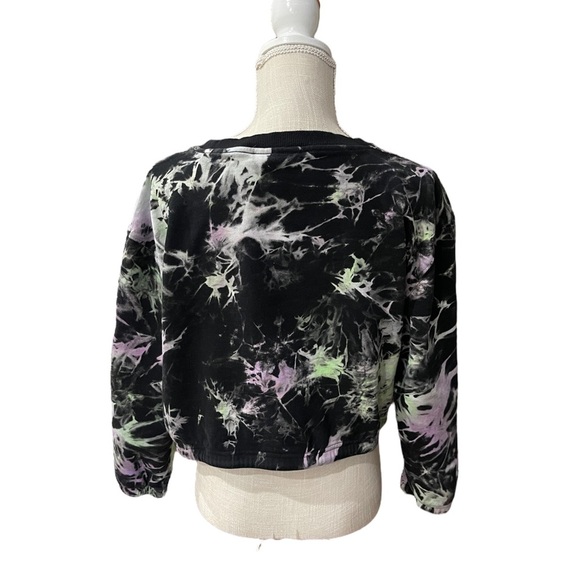 Santa Cruz Skateboards Black Multicolor Tie Dye Cropped Hoodie Women’s Size M - Picture 3 of 11